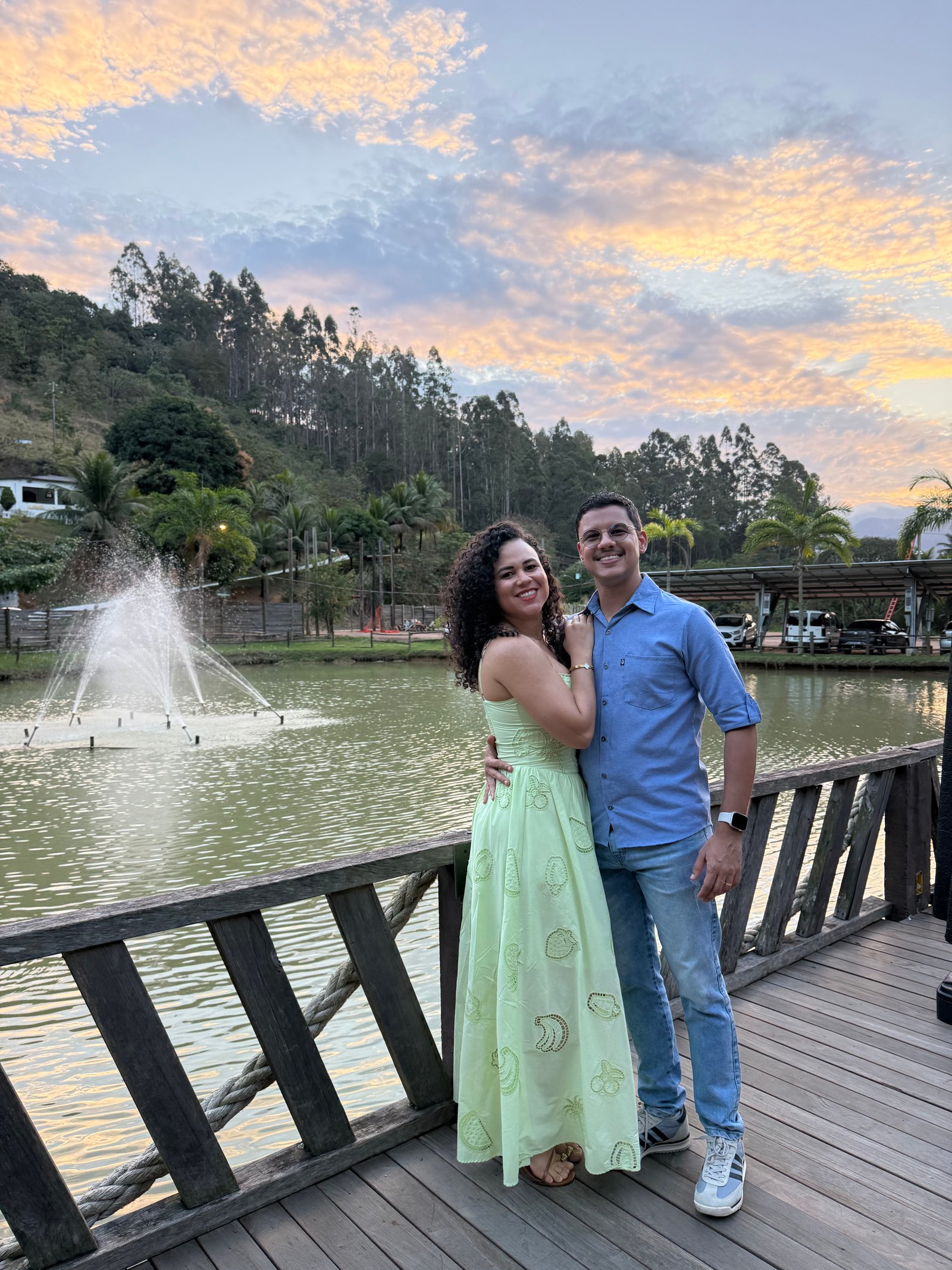 Gustavo Ferreira com sua esposa